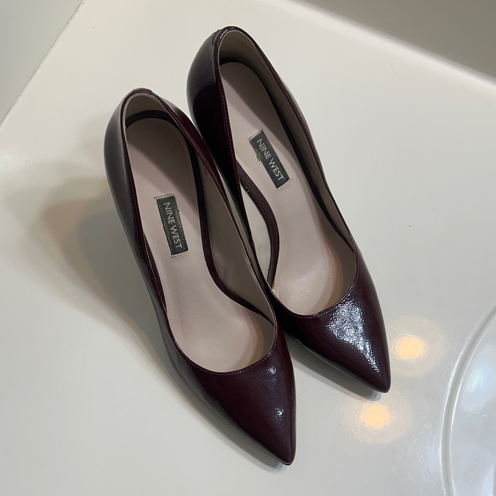 Nine West Dark Burgundy Heels